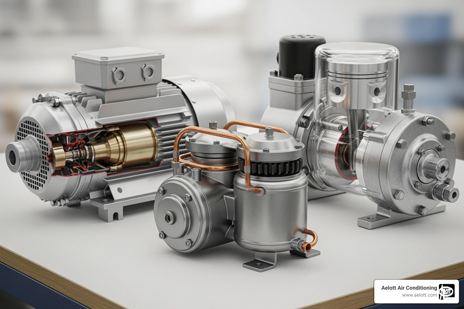 different compressor types - heat pump compressor repair