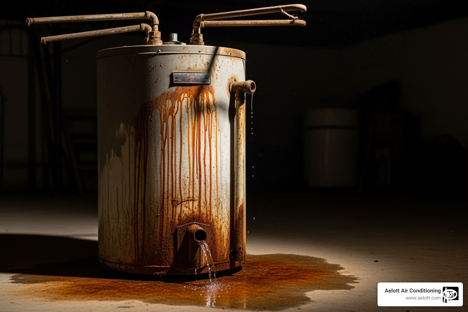 rusty leaking water heater - propane gas water heaters escondido ca