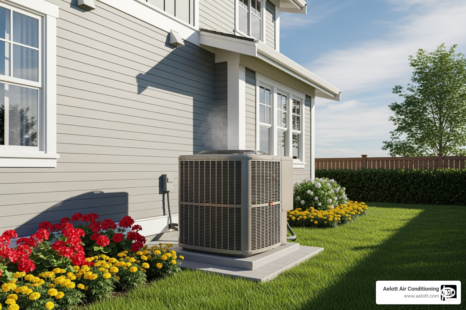 Image of a clean, well-maintained outdoor HVAC unit - honest HVAC services Image of a clean, well-maintained outdoor HVAC unit - honest HVAC services