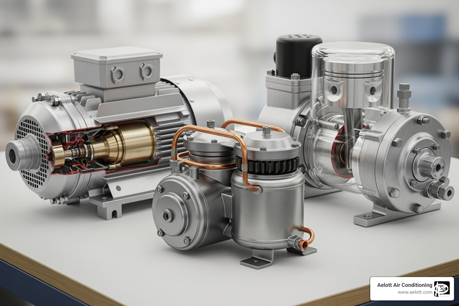 different compressor types - heat pump compressor repair