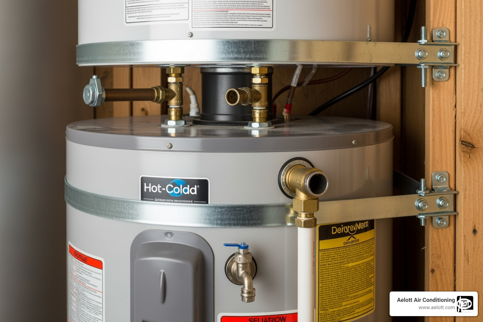 correctly installed seismic straps on a water heater - water heater california code