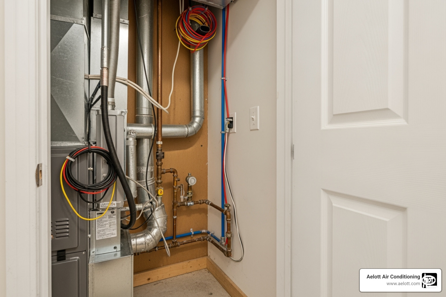 clear, accessible utility area ready for installation - complete furnace installation