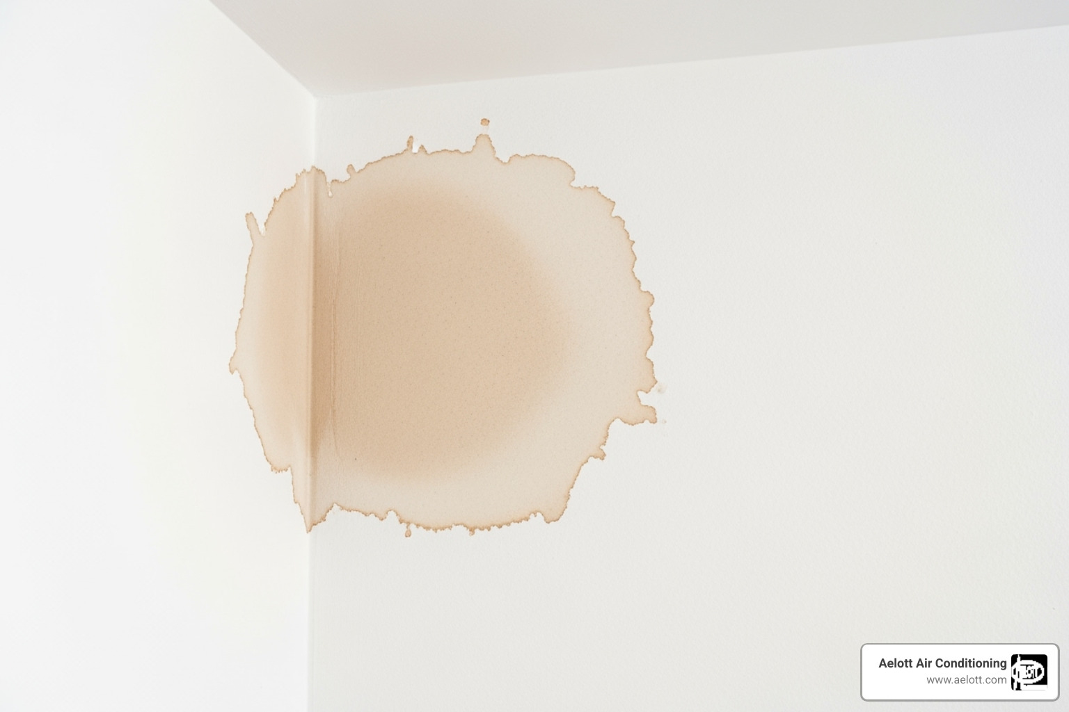 subtle water stain on a ceiling or wall - plumbing leak test rancho santa fe ca