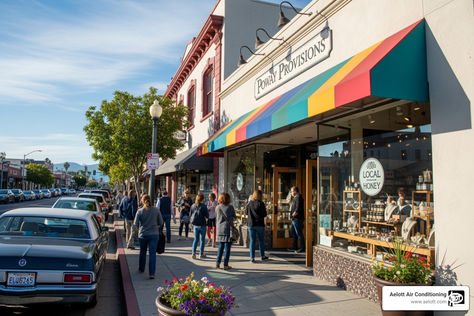 of a thriving Poway storefront - commercial drain cleaning poway ca