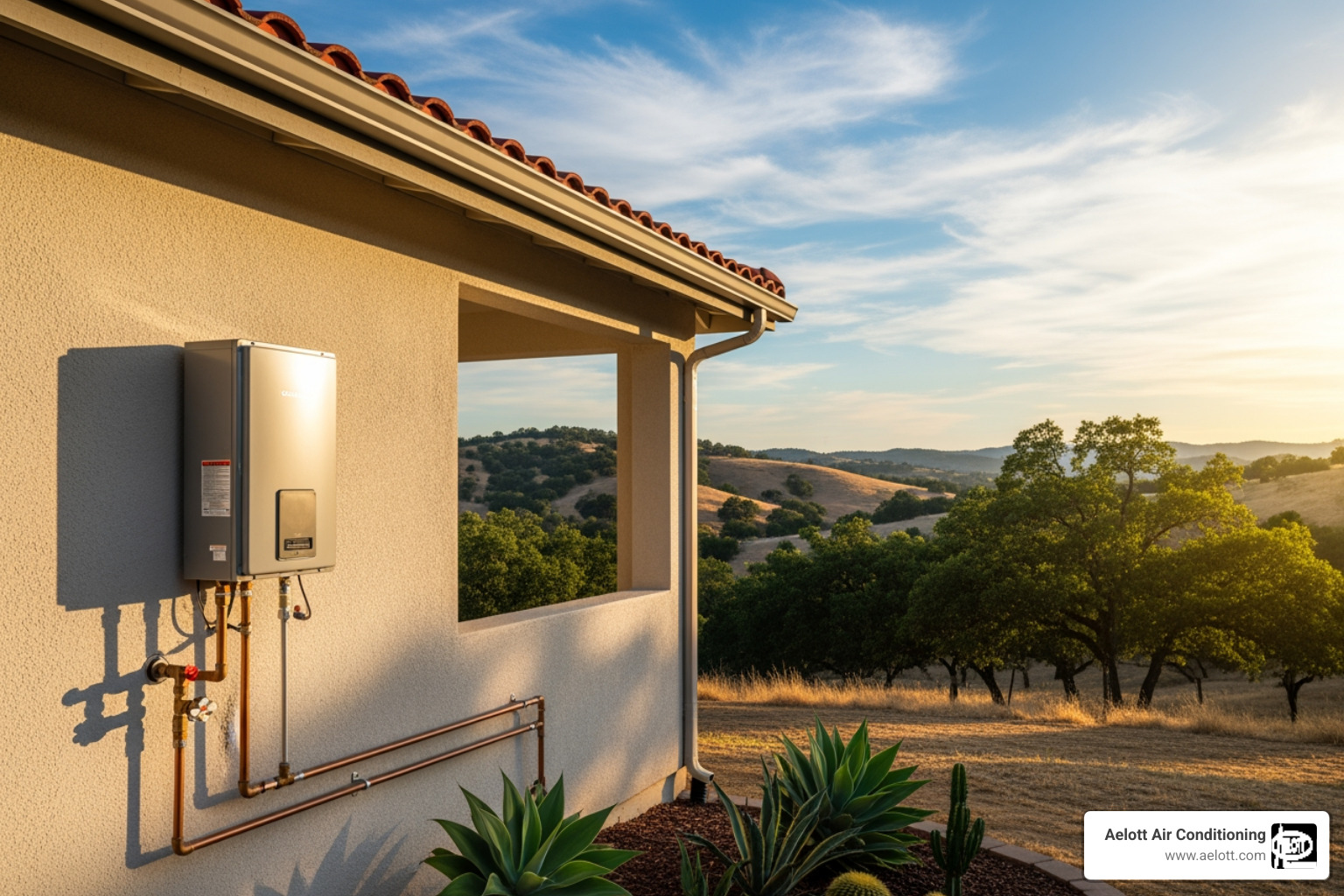 Infographic explaining tankless vs. traditional water heater operation - tankless water heater in ramona, ca