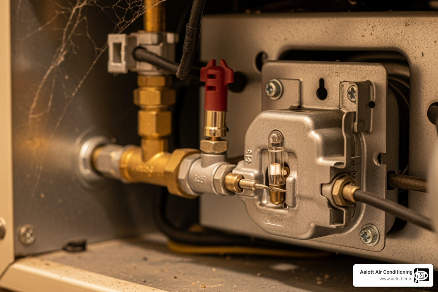 infographic explaining the basic function of a furnace pilot light and thermocouple - "My furnace pilot light is out and won't relight. Which repair services in Escondido can fix this?"