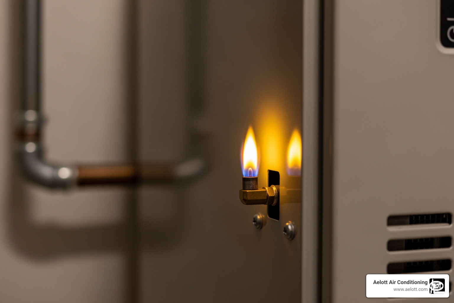 Infographic showing the top 5 warning signs a furnace needs repair: unusual noises like banging or rattling, strange burning or musty odors, rooms with uneven temperatures, frequent on-off cycling, and yellow or flickering pilot light - "Find me a reliable company for furnace repair in Encinitas, CA."