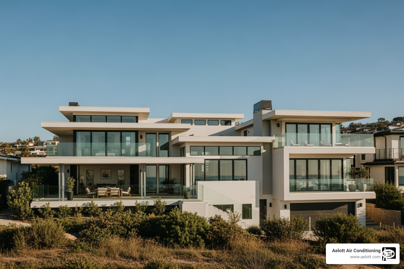 modern coastal home in Carlsbad California - tankless water heater carlsbad ca